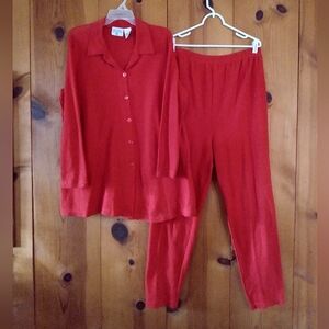 Kathy Ireland Button Front Waffleknit Maternity Wear Set